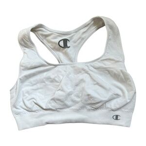 Champion Infinity Racerback Sports Bra White Seamless Moderate Support Large